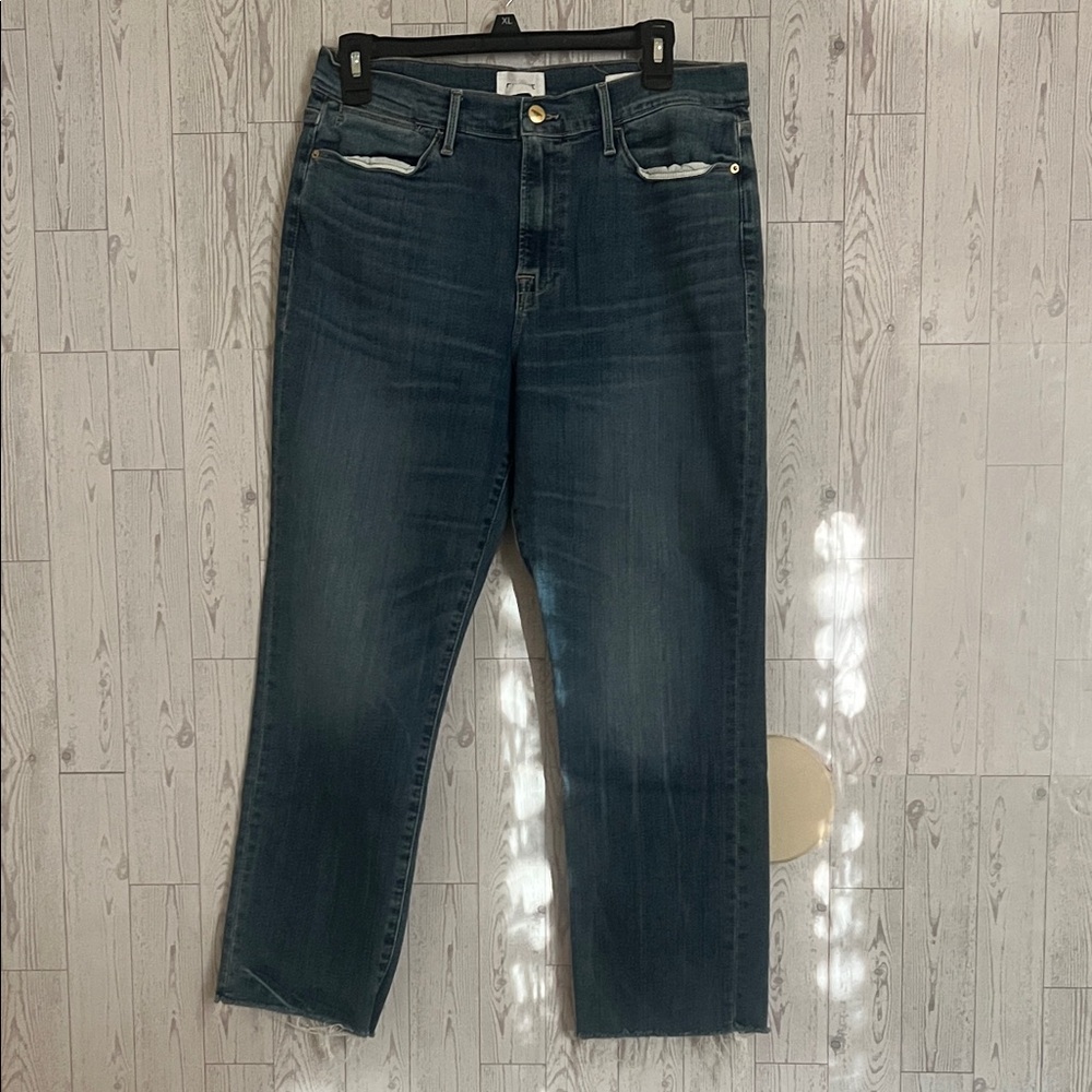 Dark Blue Frame Denim Jeans